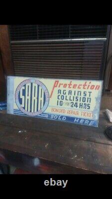 Vintage Double-sided Flange Sign Southeastern Auto Repair Association $0.10 24 h