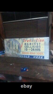 Vintage Double-sided Flange Sign Southeastern Auto Repair Association $0.10 24 h