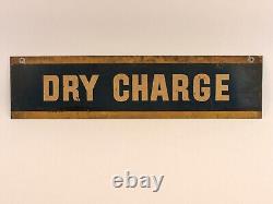 Vintage Dry Charge Double Sided Gas Station Repair Shop Sign