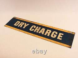 Vintage Dry Charge Double Sided Gas Station Repair Shop Sign