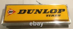 Vintage Dunlop Motorcycle Tires Double Sided Hanging Showroom Garage Dealer Sign
