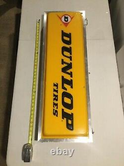 Vintage Dunlop Motorcycle Tires Double Sided Hanging Showroom Garage Dealer Sign