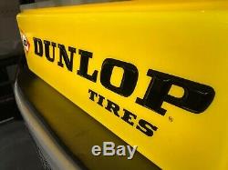 Vintage Dunlop Tires Double Sided Lighted Embossed Dealer Sign