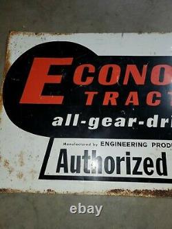 Vintage ECONOMY TRACTOR all gear drive Authorized Dealer Metal Sign Double Sided
