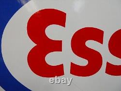 Vintage ESSO Gas & Oil Double-Sided PORCELAIN Service-Gas Station Sign 36 x 18