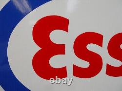 Vintage ESSO Gas & Oil Double-Sided PORCELAIN Service-Gas Station Sign 36 x 18