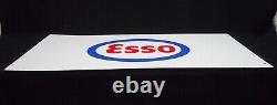 Vintage ESSO Gas & Oil Double-Sided PORCELAIN Service-Gas Station Sign 36 x 18