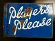 Vintage Enamel Player's Please Tobacco Sign Double Sided
