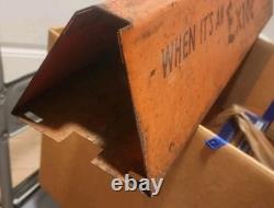 Vintage Exide Batteries Double Sided Heavy Tin Sign Base YOU START