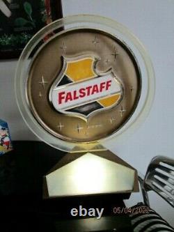Vintage FALSTAFF That's My Beer Sign double sided SPINS Rotates + LIGHT