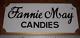 Vintage Fannie May Candies Double Sided Hanging Sign