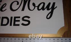 Vintage Fannie May Candies Double Sided Hanging Sign Chocolate