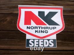 Vintage Farm Advertising Metal Double Sided Spinner Sign NK NORTHRUP KING SEEDS