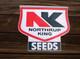 Vintage Farm Advertising Metal Double Sided Spinner Sign Nk Northrup King Seeds
