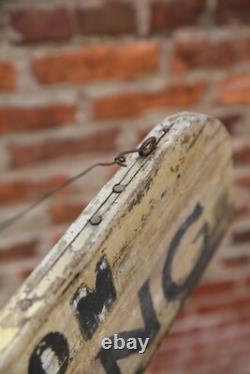 Vintage Farm Wood Trade Sign Bailing Primitive Tractor Antique Hay Loft RARE