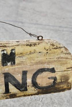 Vintage Farm Wood Trade Sign Bailing Primitive Tractor Antique Hay Loft RARE