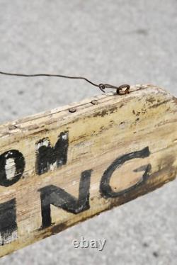Vintage Farm Wood Trade Sign Bailing Primitive Tractor Antique Hay Loft RARE