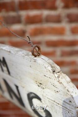 Vintage Farm Wood Trade Sign Bailing Primitive Tractor Antique Hay Loft RARE