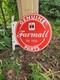 Vintage Farmall Porcelain Double-sided Flange Sign International Harvester