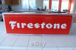 Vintage Firestone Lighted Dealer Sign, Double Sided