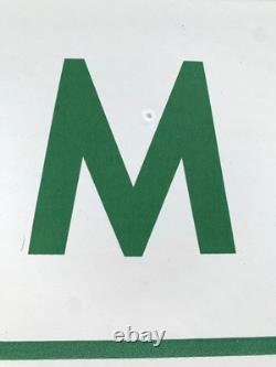 Vintage Flange Double Sided Texaco Restroom Men, Ladies Porcelain Gas Sign Set