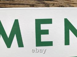 Vintage Flange Double Sided Texaco Restroom Men, Ladies Porcelain Gas Sign Set