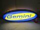 Vintage Gemini Automotive Care Goodyear Hanging Light Up Double Sided Sign