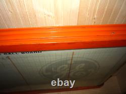 Vintage GE AM FM Radio Television Service Double Sided Sign Board Roll Chart