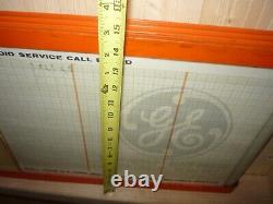 Vintage GE AM FM Radio Television Service Double Sided Sign Board Roll Chart