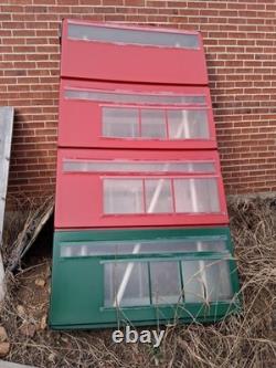 Vintage Gas Station Price Signs Double Sided Red & White Auto Memorabilia