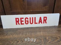 Vintage Gas Station Pump Sign PREMIUM / REGULAR Double Sided Metal Petroliana