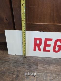 Vintage Gas Station Pump Sign PREMIUM / REGULAR Double Sided Metal Petroliana