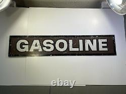 Vintage Gasoline Sign Double Side Painted Metal