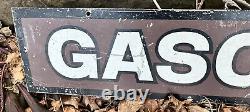 Vintage Gasoline Sign Independent Station Double Side Paint