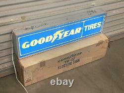 Vintage Goodyear Tires Gas Service Station 36 Double Sided Lighted Sign Works