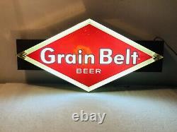 Vintage Grain Belt Beer Sign Lighted Double Sided Sign