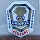 Vintage Grange P Of H Service Savings Insurance Double Sided Metal Sign