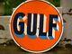 Vintage Gulf Gas Sign Double Sided Porcelain 42