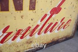 Vintage HANNI Furniture Double Sided Metal Sign Original Store Advertising