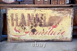 Vintage HANNI Furniture Double Sided Metal Sign Original Store Advertising