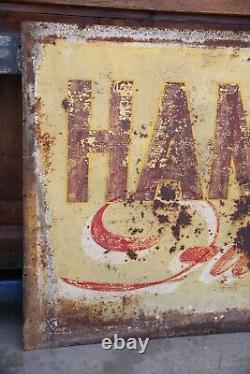 Vintage HANNI Furniture Double Sided Metal Sign Original Store Advertising