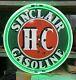 Vintage H-c Sinclair Gasoline Double-sided 48 Porcelain Sign No Reserve