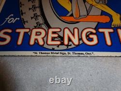 Vintage Hercules Tires & Tubes 20 Porcelain Metal Gasoline Oil Ds Flange Sign