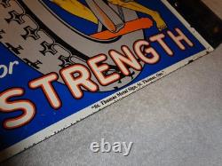 Vintage Hercules Tires & Tubes 20 Porcelain Metal Gasoline Oil Ds Flange Sign