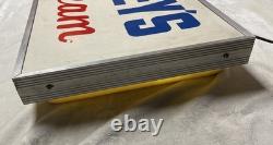 Vintage Hershey's Ice Cream Double Sided Light Up OPEN Sign WORKS