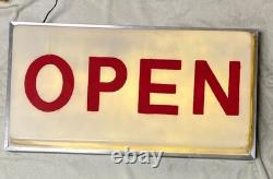 Vintage Hershey's Ice Cream Double Sided Light Up OPEN Sign WORKS