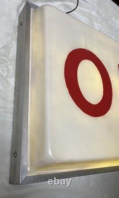 Vintage Hershey's Ice Cream Double Sided Light Up OPEN Sign WORKS