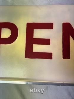 Vintage Hershey's Ice Cream Double Sided Light Up OPEN Sign WORKS