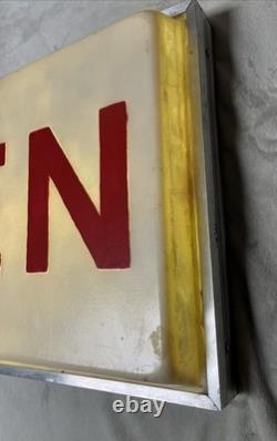 Vintage Hershey's Ice Cream Double Sided Light Up OPEN Sign WORKS