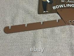 Vintage Hilton Bowling Shirt Double Sided Advertising Store Sign Display Rack
